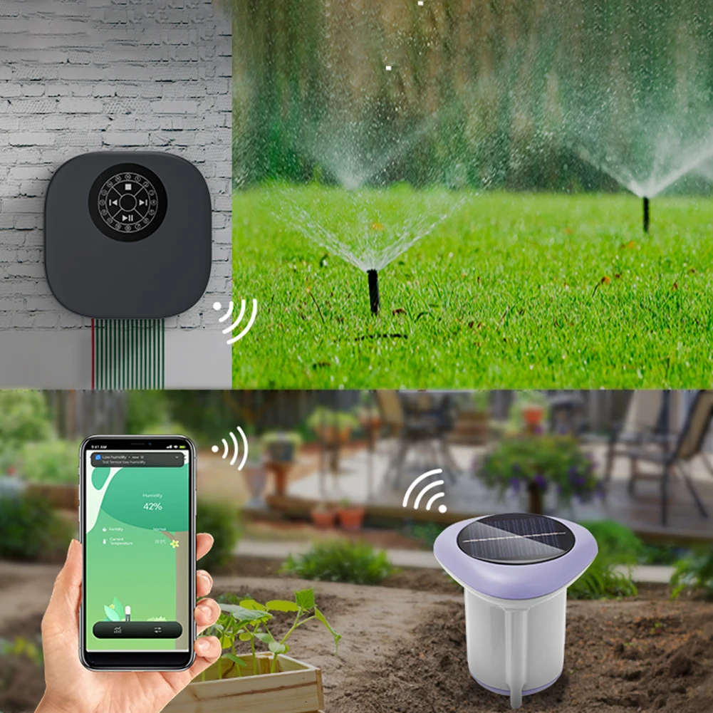 

Smart Zigbee Solar Soil Sensor Planting Temperature and Humidity Meter Waterproof Thermohygrometer Wireless Soil Moisture Meter