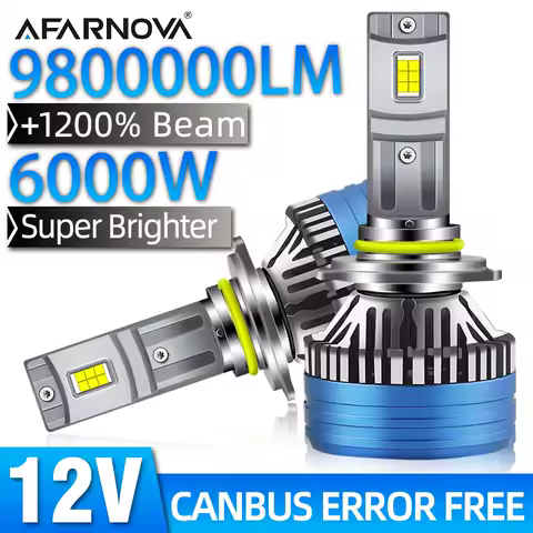 6000W H7 H4 H11 LED Headlight High Power Canbus H1 H8 9005 HB3 9006 HB4 9012 HIR2 H13 880 H16 Turbo Lamp 6000K Car Light 12V
