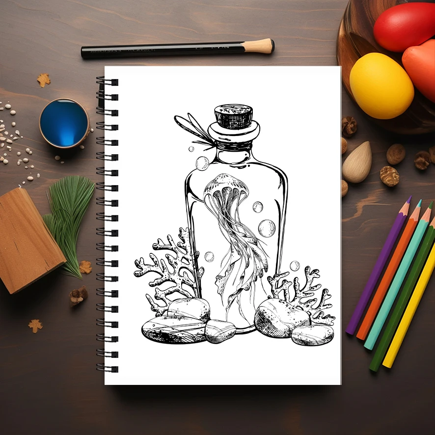 Graffiti Diary Adult Coloring Book - 8.3x 11.2 Inch 22 Page Coloring Book - Helps Reduce Stress and Ease Emotions