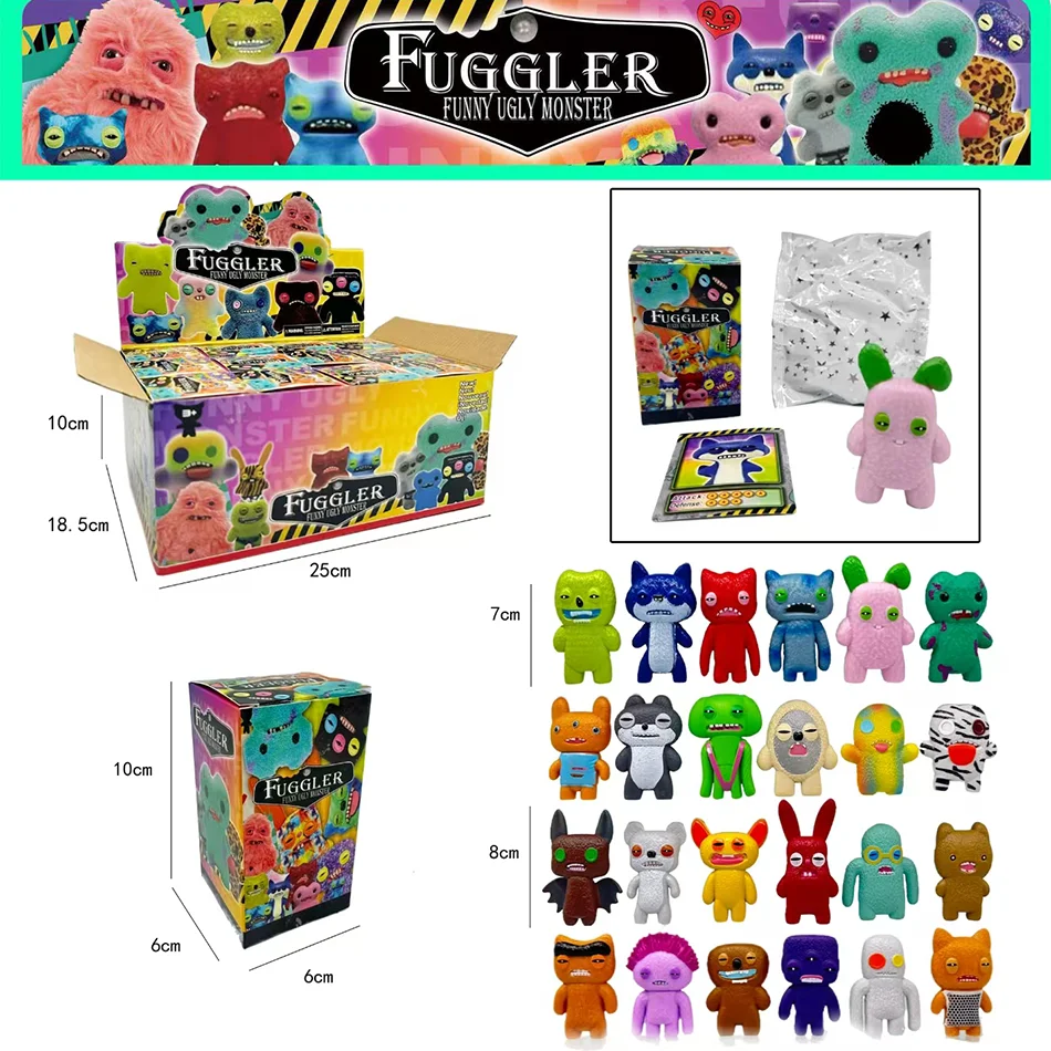 Fuggler Scatola Cieca Divertente Brutto Mostro Fugg Mr Needles Greedy Grinner Shameless Goof Carino Peluche Da Collezione Zaino Ciondolo Giocattoli