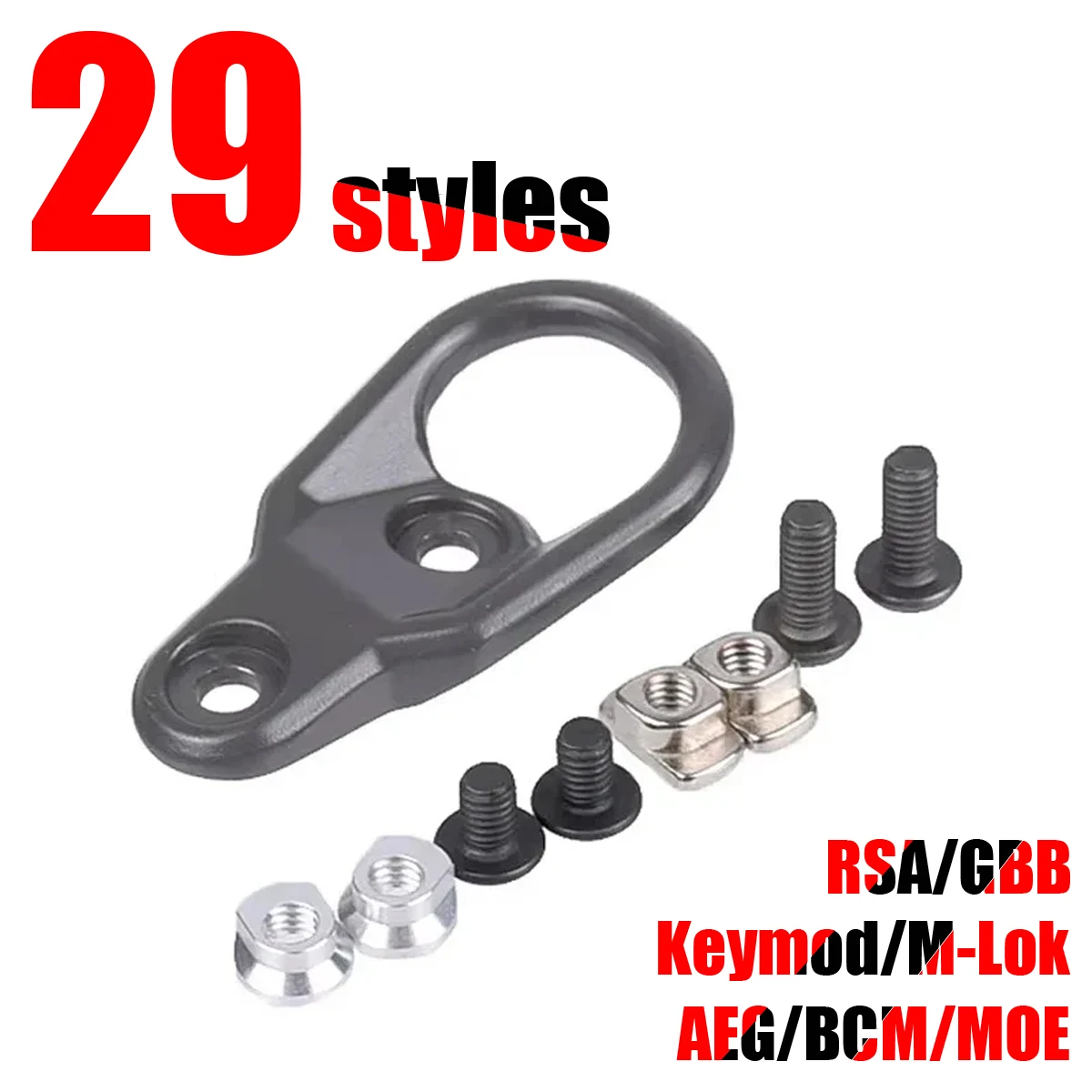 

QD RSA GBB Swivel Sling Mlok KeyMod AR15 AK Scope Mount 20mm Pictinny Rail Sling Mount Attachment Adapter Rifle Accessories