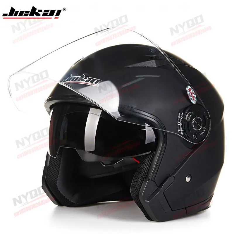 

Motorcycle Helmets Men's and Women's Four Season Dual Lens Half Helmets Safety Helmets with Multiple Colors To Choose From