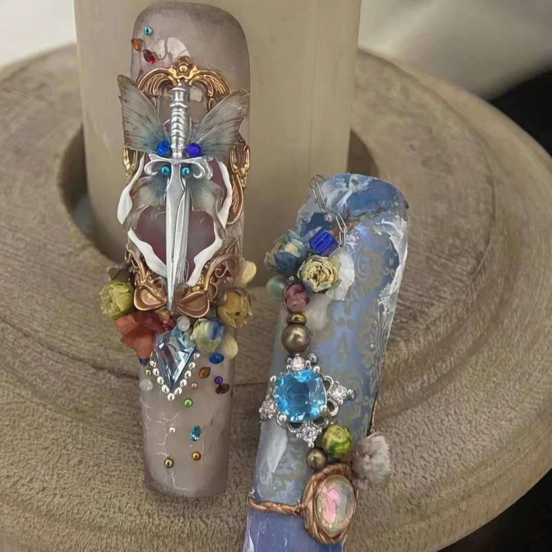 Cyberpunk Silikon-Nagelform, 3D Gewehr Schwert Axt DIY Geprägte Nagelkunst-Charms Form für UV-Harz – Detail 9