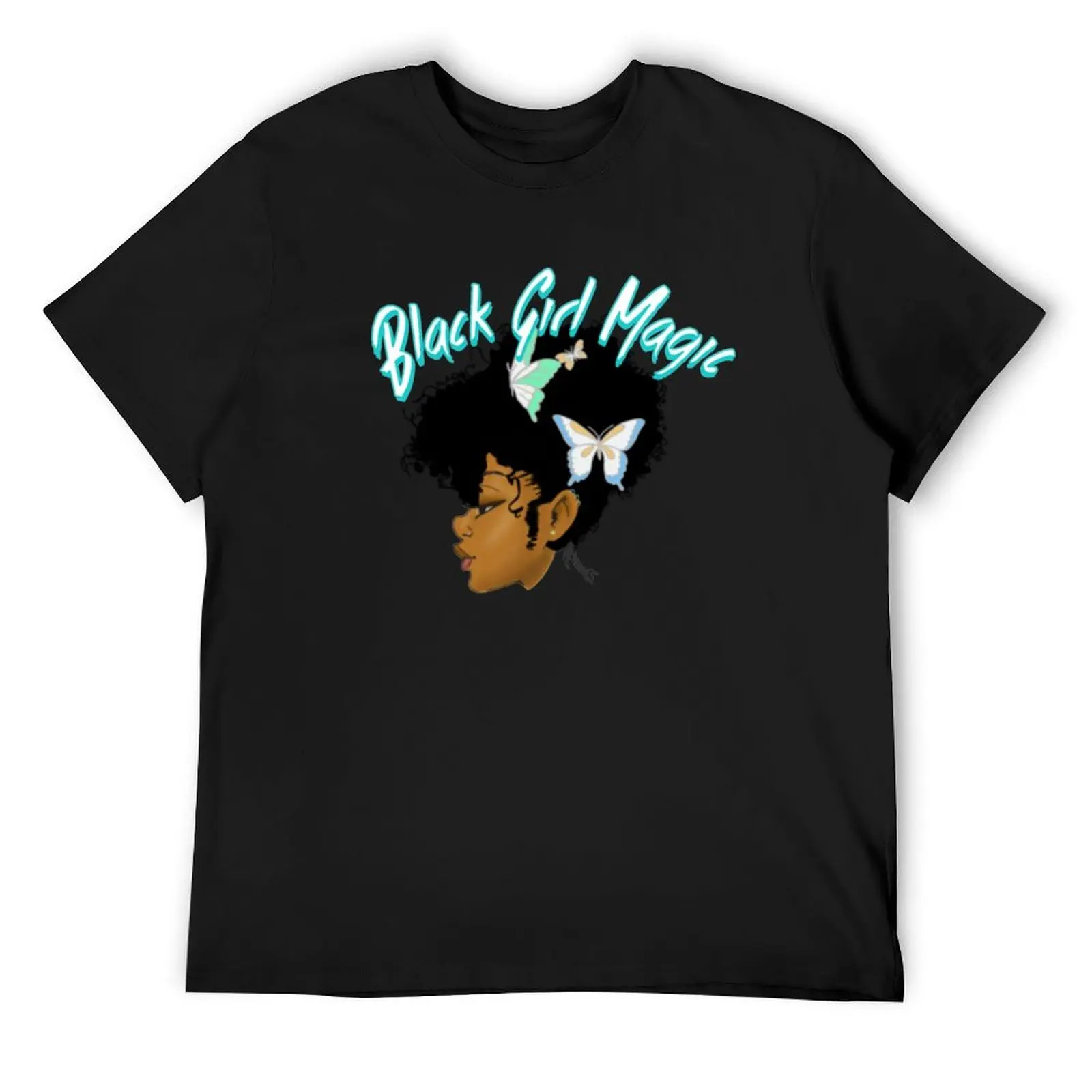 Black Girl Magic T-Shirt blue archive tops plus size men clothing