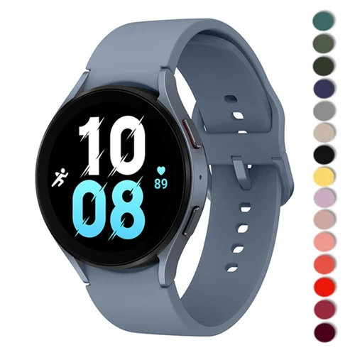 Correa deportiva para Samsung Galaxy Watch 6/5/4 40mm 40mm 5 pro 45mm pulseras oficiales de silicona Galaxy 6 classic 43mm 47mm
