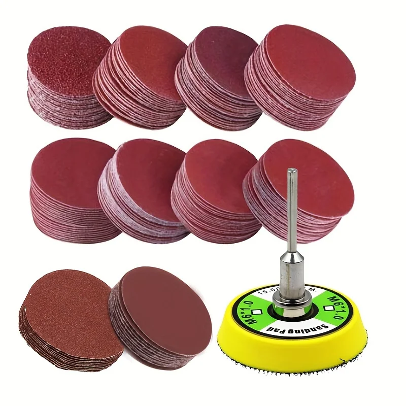 52/102 peça 2 Polegada 50mm almofada de folha de lixa 60-2000 grit moagem polimento almofada kit para ferramentas rotativas kit de lixa acessórios
