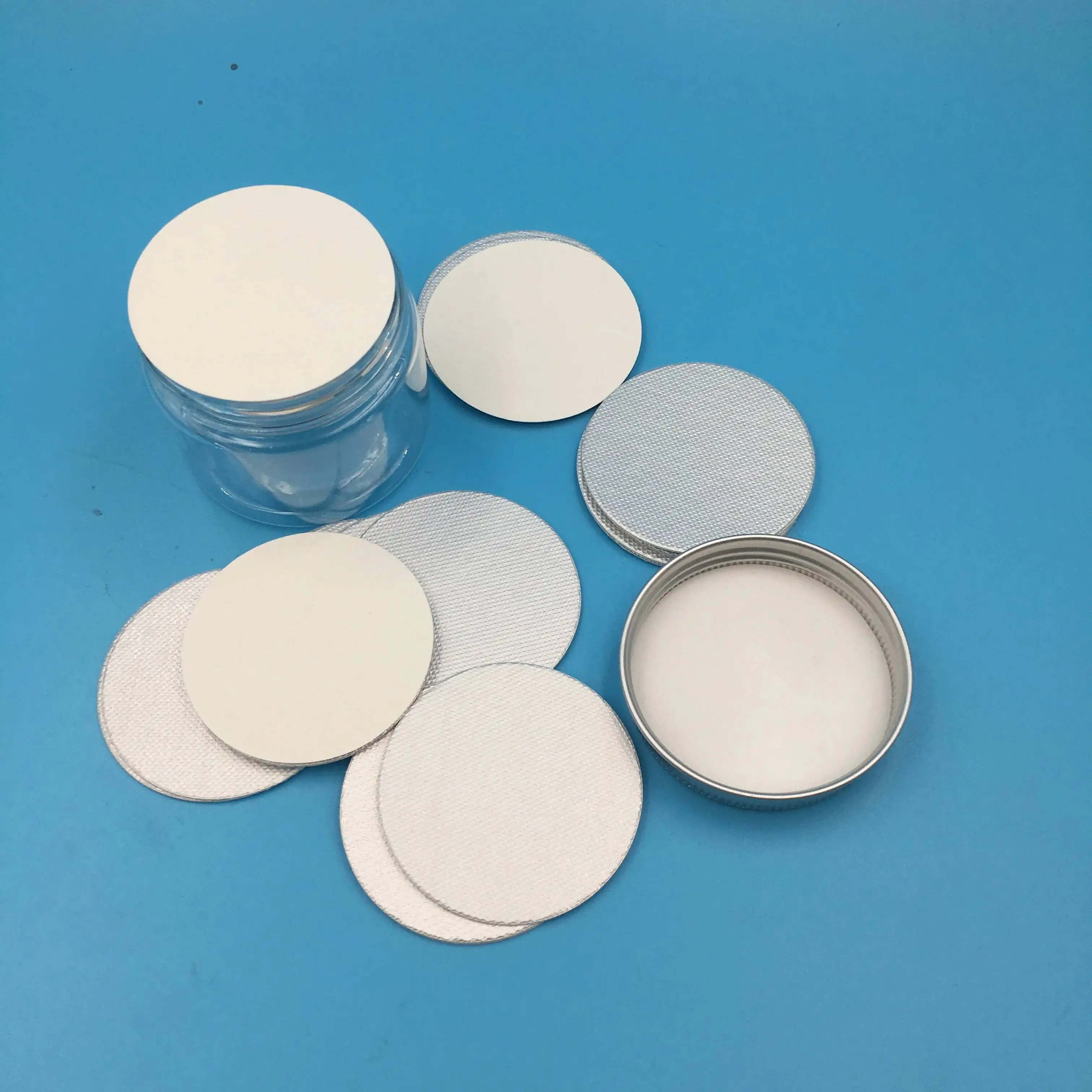 100 500 Customized Size Sealing Aluminum Foil Lid Liners Seal For Glass PP PET Plastic Bottle Cap Sealer Tool Cosmetics Jars