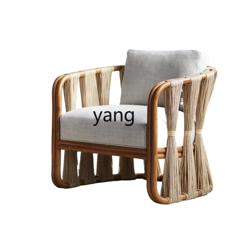 

LTT outdoor single sofa chair rattan bed and breakfast balcony courtyard garden