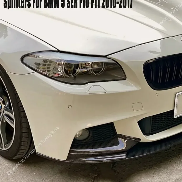 For Bmw F10 F11 MP Front Bumper Lip Splitter Diffuser 5 Series 530i 535i 530d 550i 2010-2017 Fog Lamp Grille Trim Bodykits