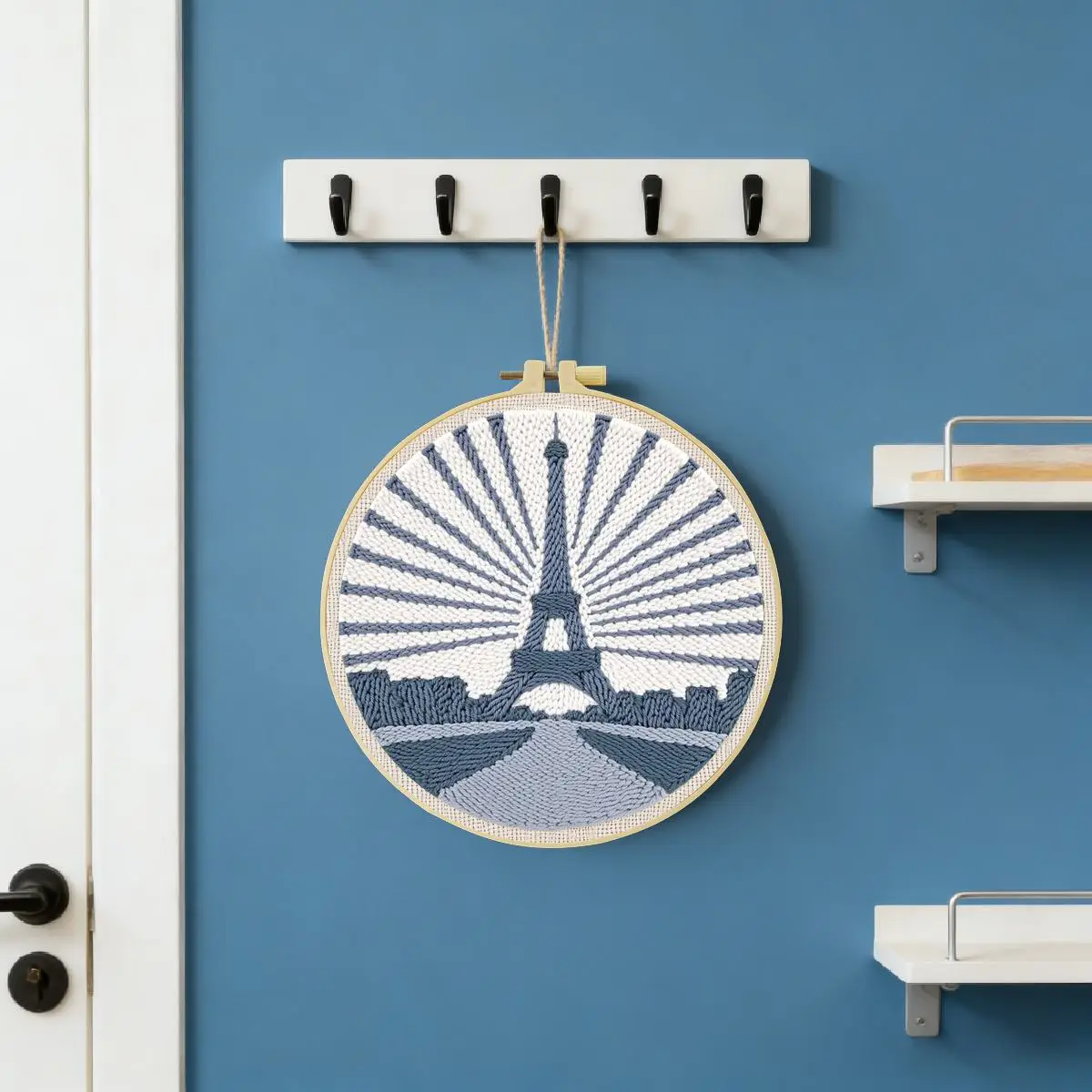 20X20CM/7,87 Zoll Turm-Sticknadel-Set, Stickerei-Kit, gestrickte Stickerei, DIY handgemachtes Geschenk, Nadelkunst – Detail 2