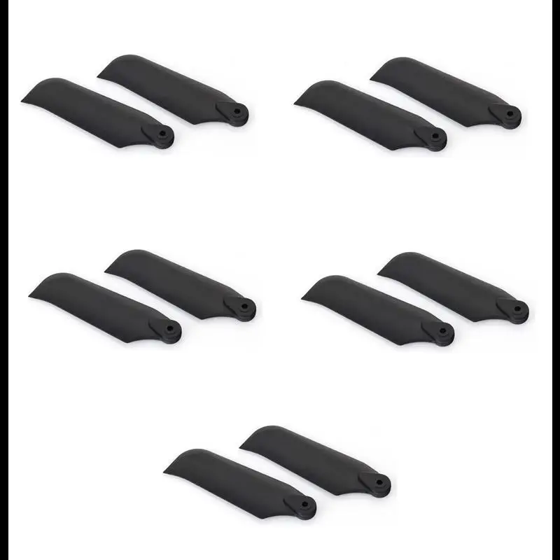 Cuchillas de rotor de cola de helicóptero, adecuadas para piezas de repuesto de rotor de cola de 2 aspas de helicóptero Trex-500, 5 pares
