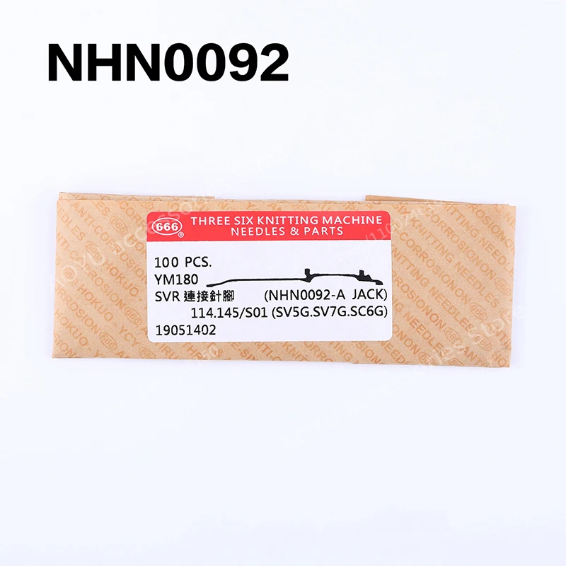 

100 Pcs Taiwan Three Six YM180 NHN0092-A JACK SVR Connection Long JACK 114.145/S01 For Computerized Flat Knitting Machines