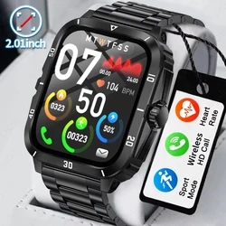 LIGE Outdoor Smart Watch Men 2.01” Screen Blood Oxygen Bluetooth Call Watch Sport Fitness Waterproof Smartwatch Man Reloj Hombre