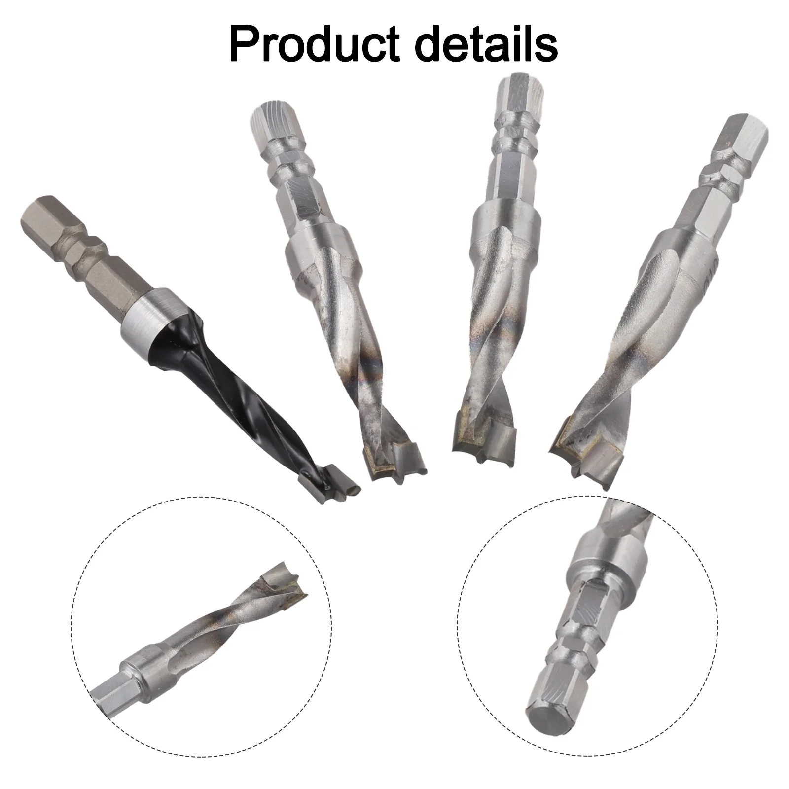 Per progetti di lavorazione del legno Punta da trapano con codolo esagonale Punta da trapano a tre punti Punzonatura efficiente Design di forgiatura Acciaio ad alta durezza