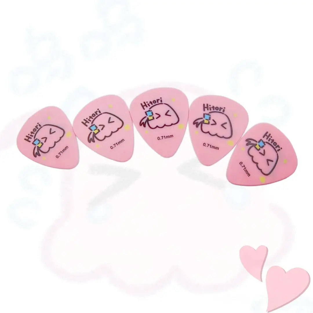 Anime Guitar Pick Cute Hitori Printed 0.71mm Smooth Portable Pick For Acoustic Electric Guitar Bass Musical Accessory Music Love
