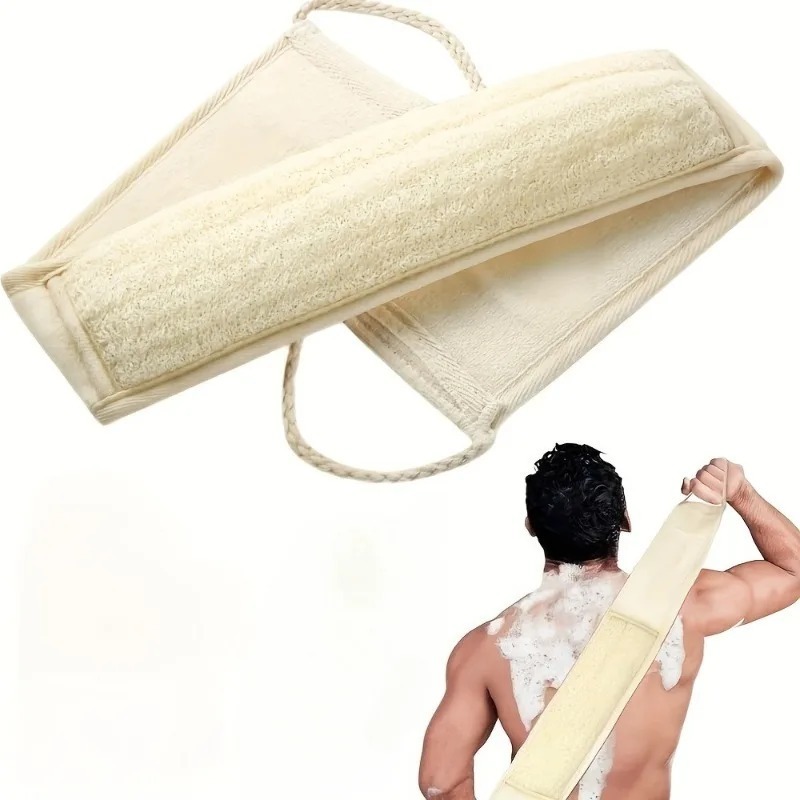 Silk Melon Rubbing Bath Towel with Long Strip Water Absorbent Towel Back Wiping Bath Pulling Silk Melon Natural Bath Towel