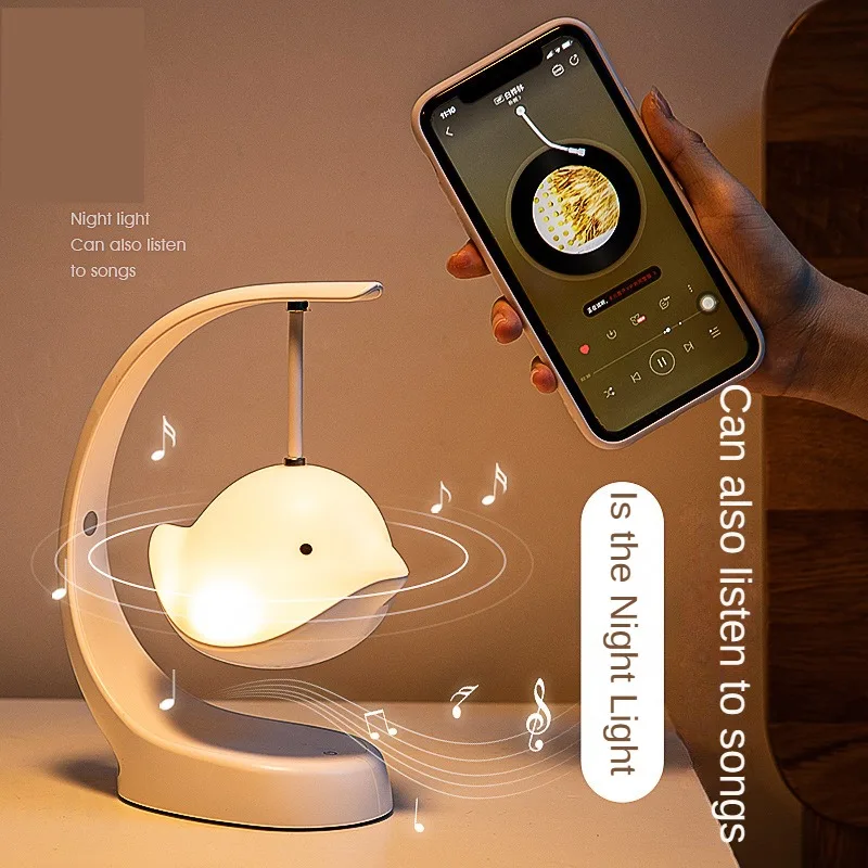 

Creative Home Bluetooth Speaker Night Light Desktop LED Bedside Atmosphere Light Small Night Bird lights Speaker Birthday Gift