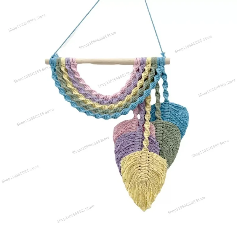 For leaves hand-woven tapestry small fresh rainbow leaves wall decoration pendant homestay background wall wall hanging