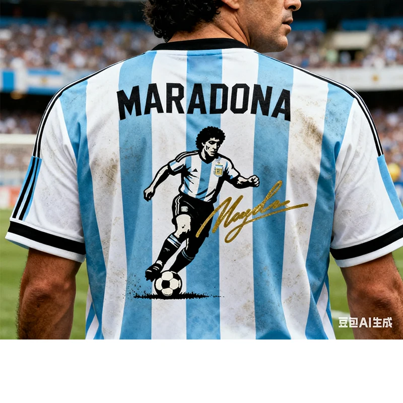 Maradona Jersey Nice Design Jersey Fan Gift Sports Outdoor Breathable Quick-Drying T-Shirt Suitable For Competition Training