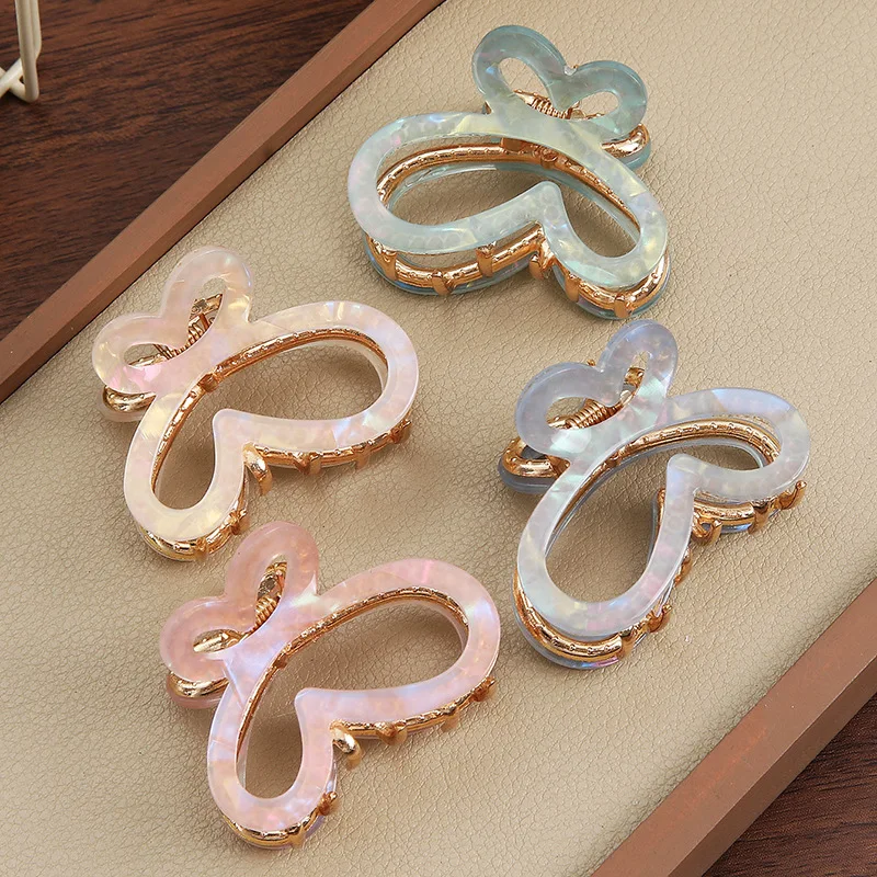 

Gradient Ombre Mini Butterfly Hair Clip Trendy Fashion Hair Accessory for Women Premium-Quality Back-of-Head Clip