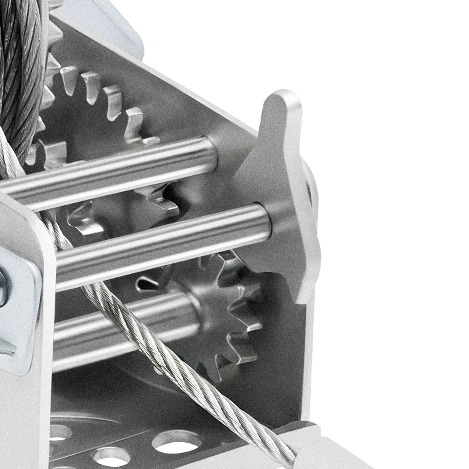 Hochleistungs-Handwinde 3500lbs Tragkraft 10m Stahlseil Hochtemperaturgehärtet Rostbeständiger Anhängerkupplungs-Zugapparat – Detail 11