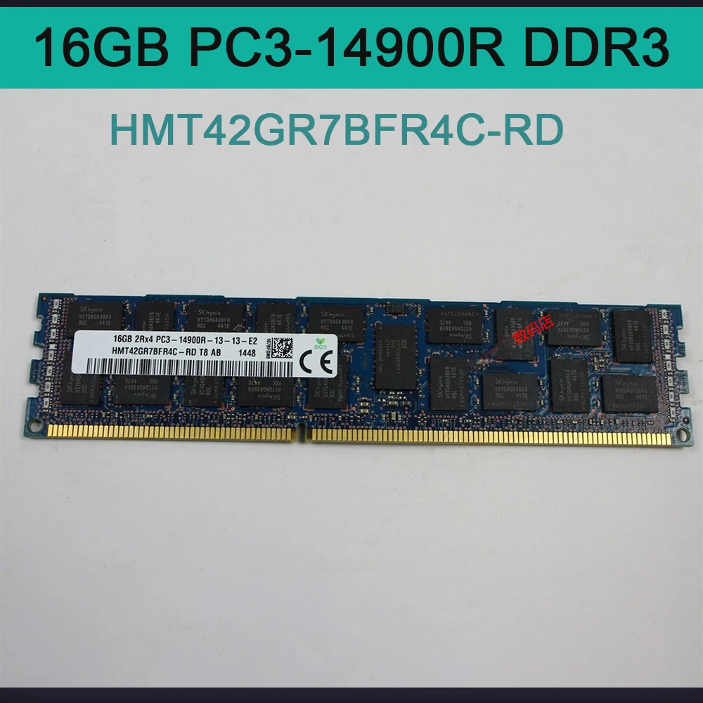 1 PCS For SKhynix Server Memory 16GB PC3-14900R DDR3 1866 REG HMT42GR7BFR4C-RD