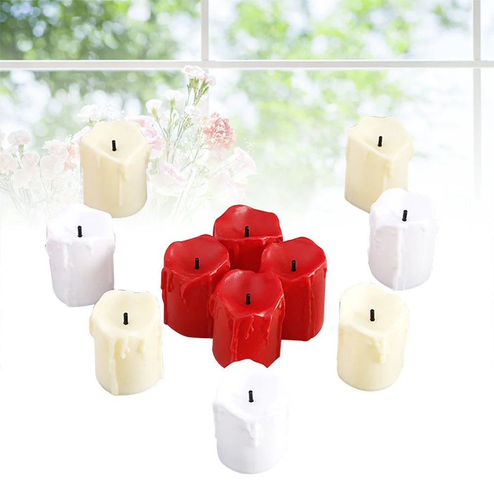 Led Simulation Light Flameless Warm White Lights For Room, Wedding Party Decoration Powered Tea