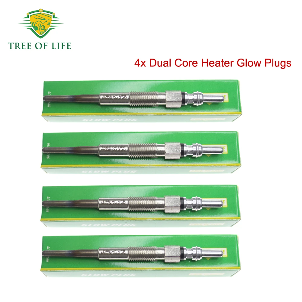 Velas incandescentes aquecedor de núcleo duplo 4.4v 96440144 para chevrolet captiva (c100,c140) 2.0 d cruze (j300) 2.0 cdi 2007 2008 2009 2010 2011