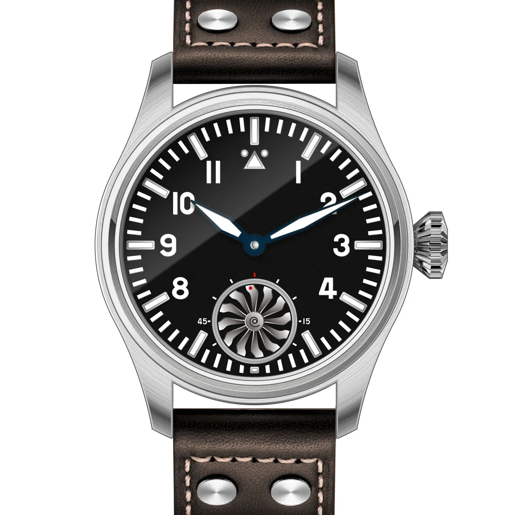 Hruodland 2025 Nieuwe heren Mechanisch Horloge Seagull ST3620 Retro Pilot 43 MM Bgw-9 Lichtgevende Saffierkristal Turbine Reloj Hombre