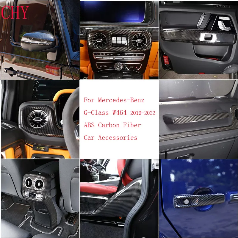 

ABS Carbon Fiber For Mercedes-Benz G-Class W464 2019-2022 Car Console Gear Shift Panel Cover Trim Stickers Car Interior Kit