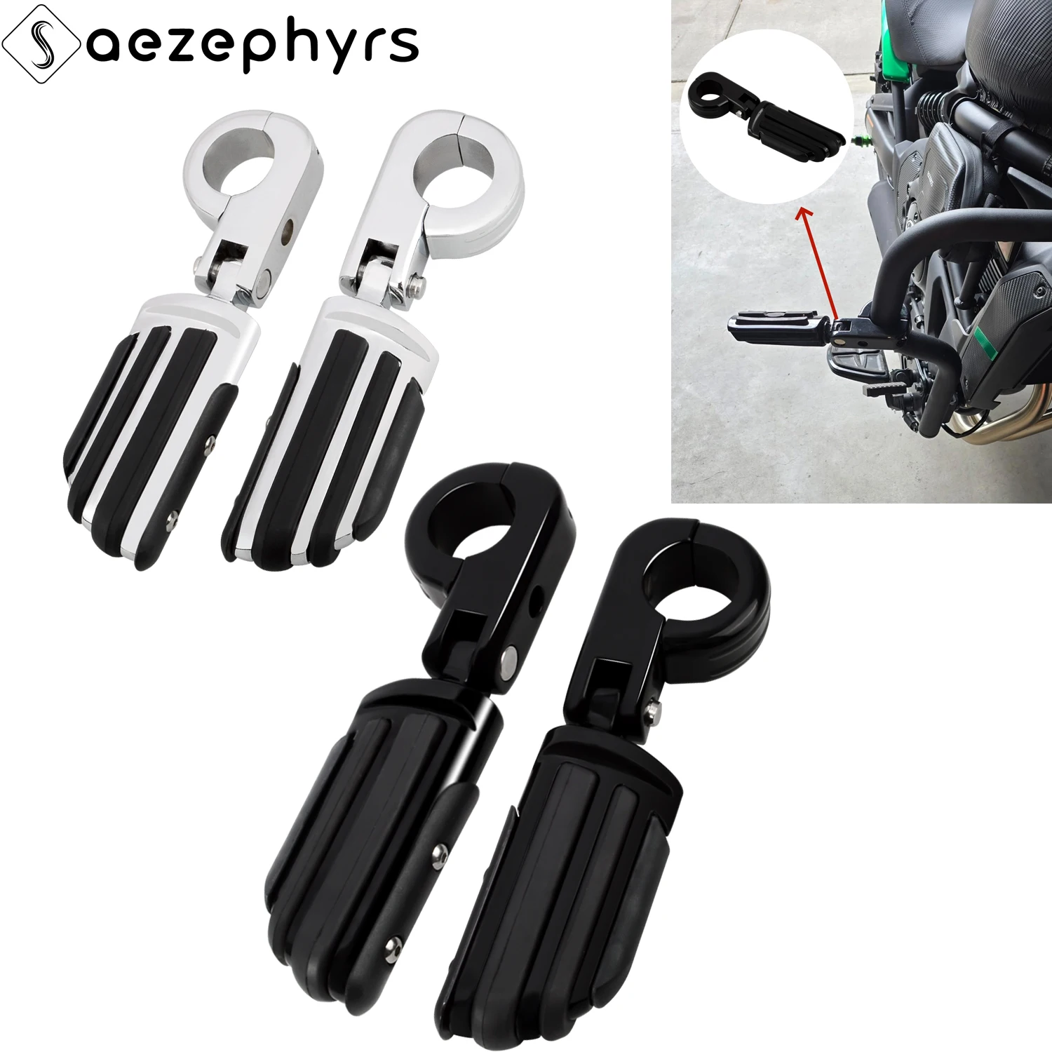 

1.25 Inch 32mm Motorcycle Road Pedal Crash Bar Footrest Kit for Honda Yamaha Harley Touring Softail Electra Glide Dyna Road King