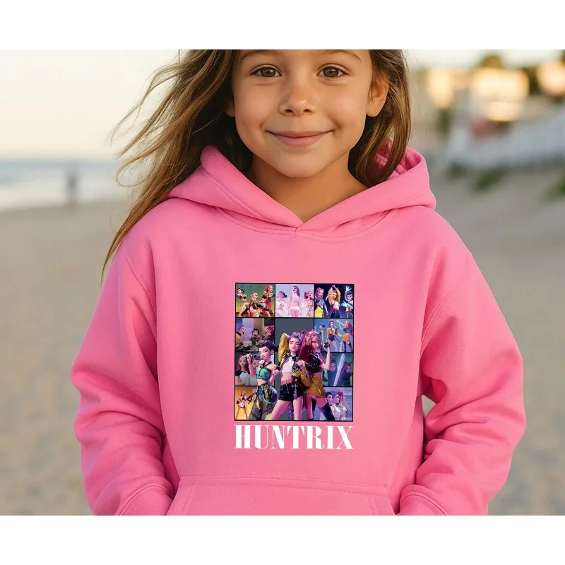 

KPop Demon Hunter Rumi Derpy Cartoon Girls Boy Hooded Sweatshirt Warm Children's Wave Fashion Casual Tops Casual Girls Clothing