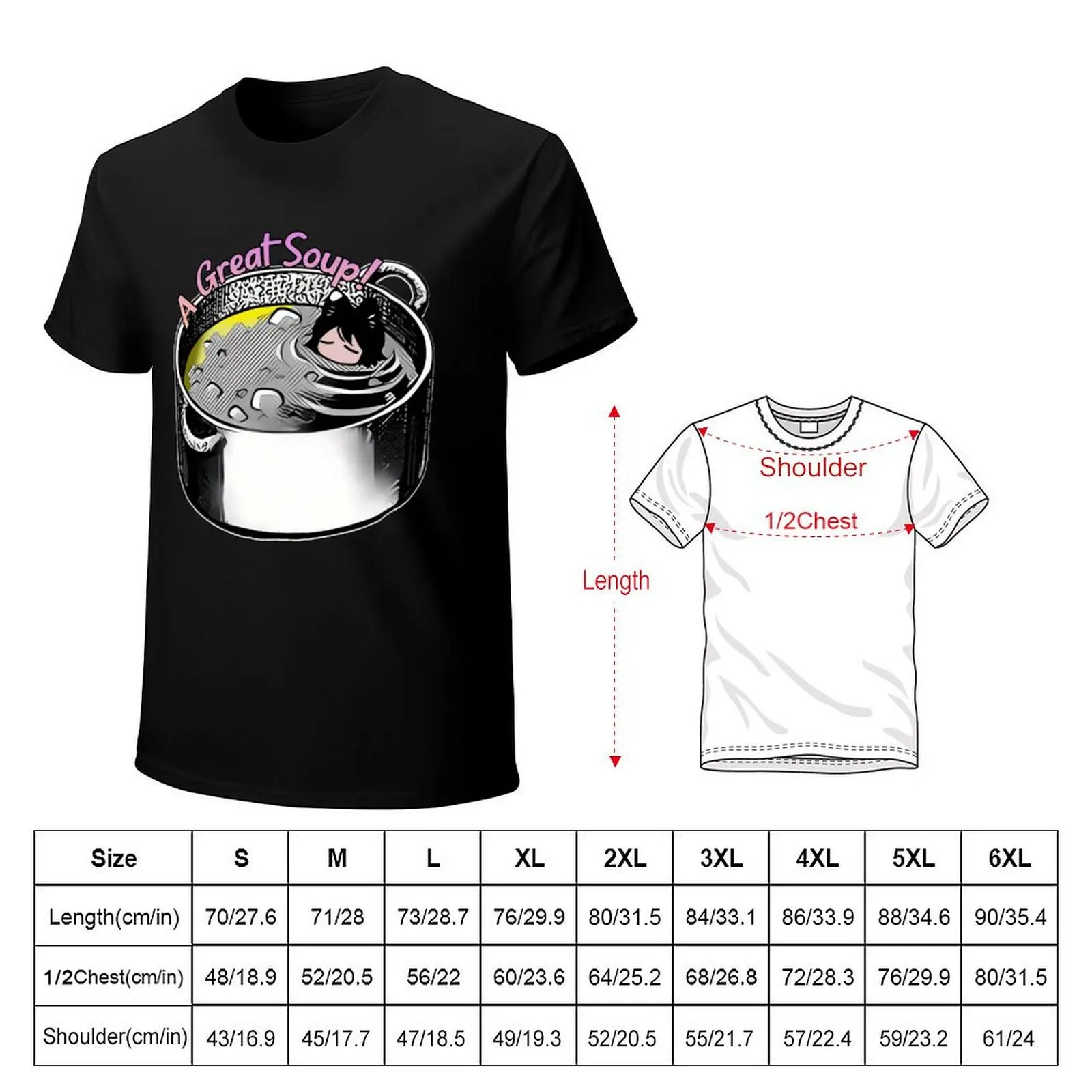 Dungeon Meshi Catgirl Soup T-Shirt Casual Light Summer Short Sleeve Top