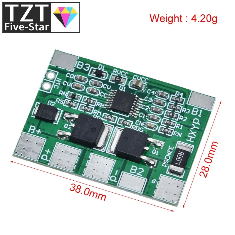 BMS 4S 3.2V 3.7V 8A LiFePO4 / Lithium Battery Charge Protection Board 12.8V 14.4V 18650 32650 Battery Packs 20A Current Limit