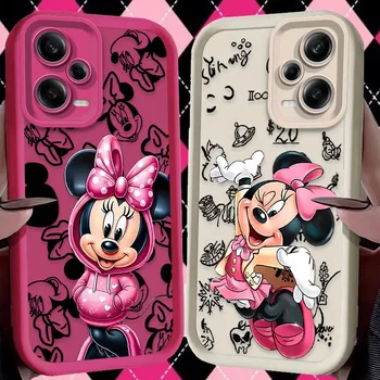 Sevimli Disney Minnie mat kılıf Xiaomi Redmi için not 13 12 11 Pro artı 4G 5G 12S 11S 10S 10 9 9S 8 12C A3 A3 yumuşak silikon kapak