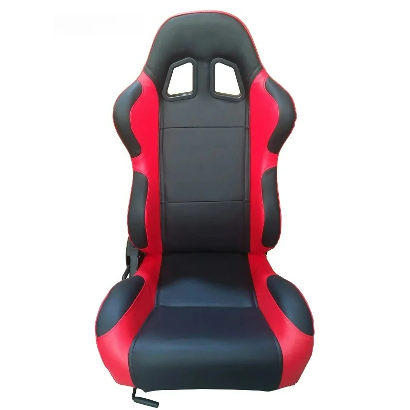 

Черное кожаное одноместное кресло-реклайнер и одноместное гоночное сиденье с регулировкой по высоте