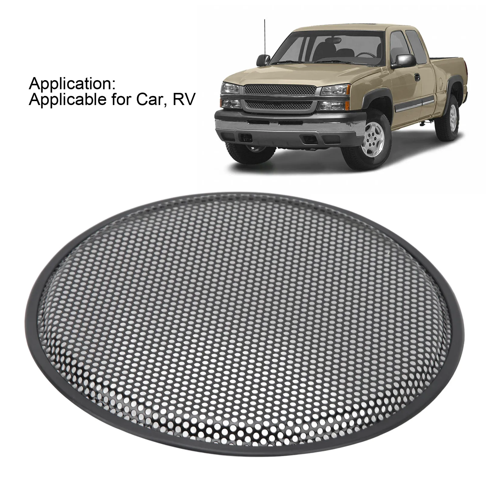 12 Inch Speaker Grill Iron Subwoofer Speaker Circle Cover Audio Mesh Protector Guard for Car RV Audio Subwoofer Grille