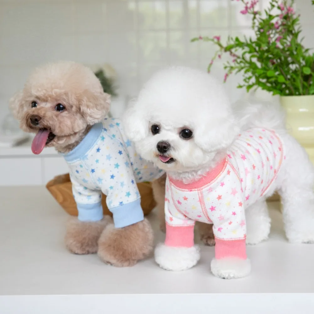 Autumn Winter Warm Bottom Shirt Dog Star T-shirt Comfortable Printed Two Legged Clothes Cat Clothing Clothing Pet Clothing Cute