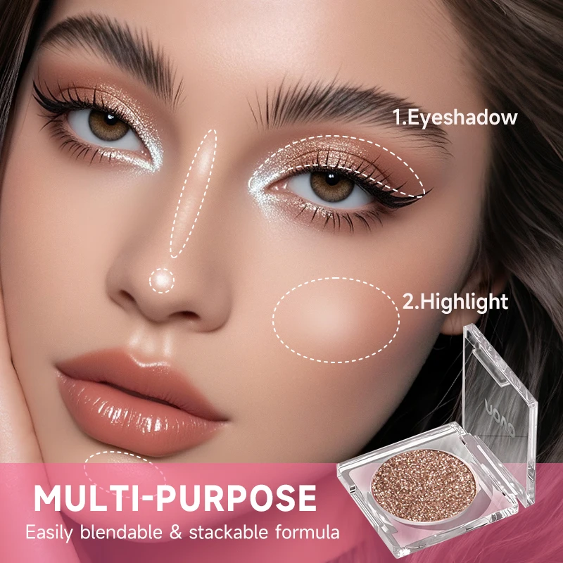 モノクロ グリッター アイシャドウ パレット、長持ち、防水、汚れ防止、輝くダイナミックなアイメイク、ナチュラルなアイメイク