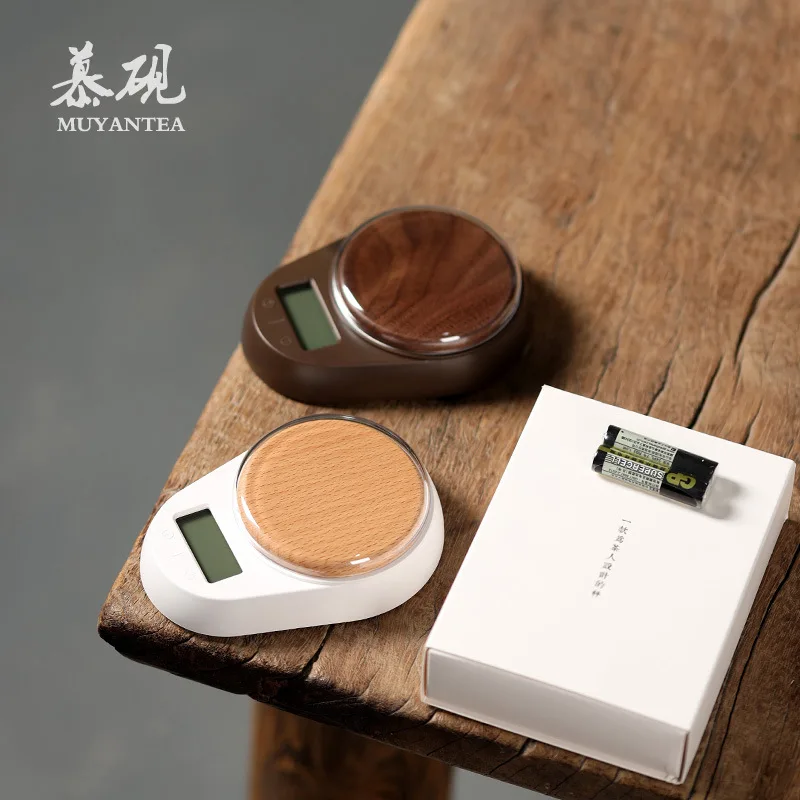 Mutaow Japanese-Style Gram Measuring Tool, Household Mini Scale, Timer, Electronic Tea Tray