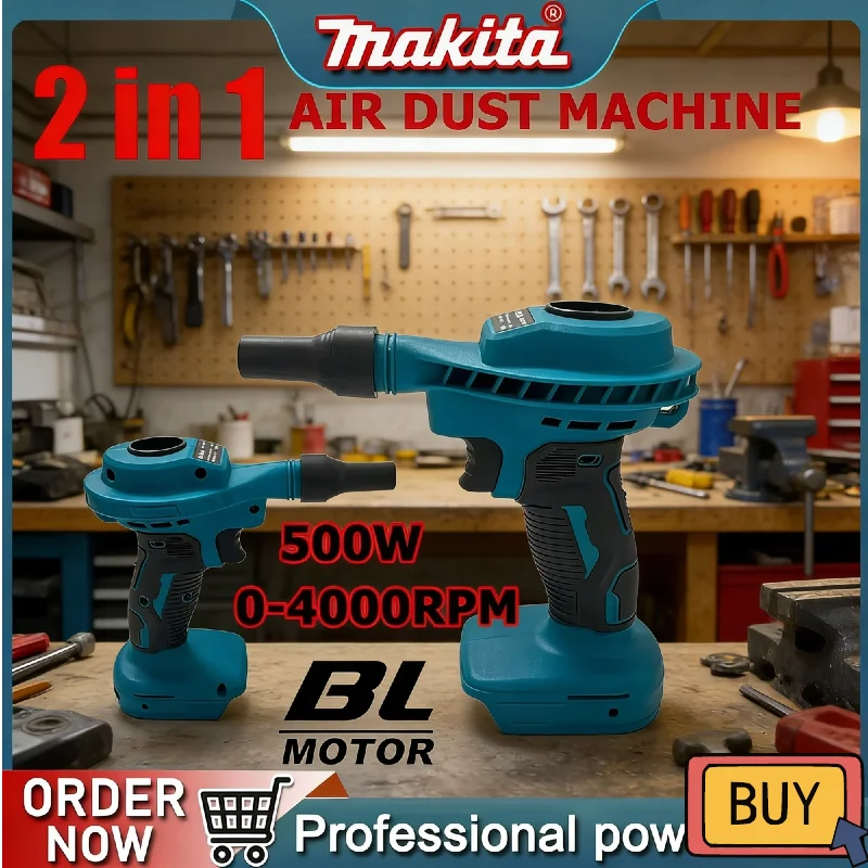 

Makita Air Dust Collector, High Efficiency Rechargeable Vacuum Cleaning Inflator, Computer Cleaning 18V 20V Electric Tool