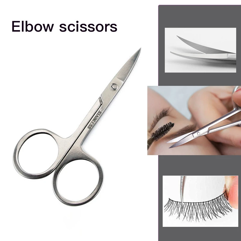 1pcs Stainless Steel Small Nail Tools Eyebrow Hair Scissors Cut Manicure Cuticle Trimming Tweezer Pedicure Permanent Makeup Tool