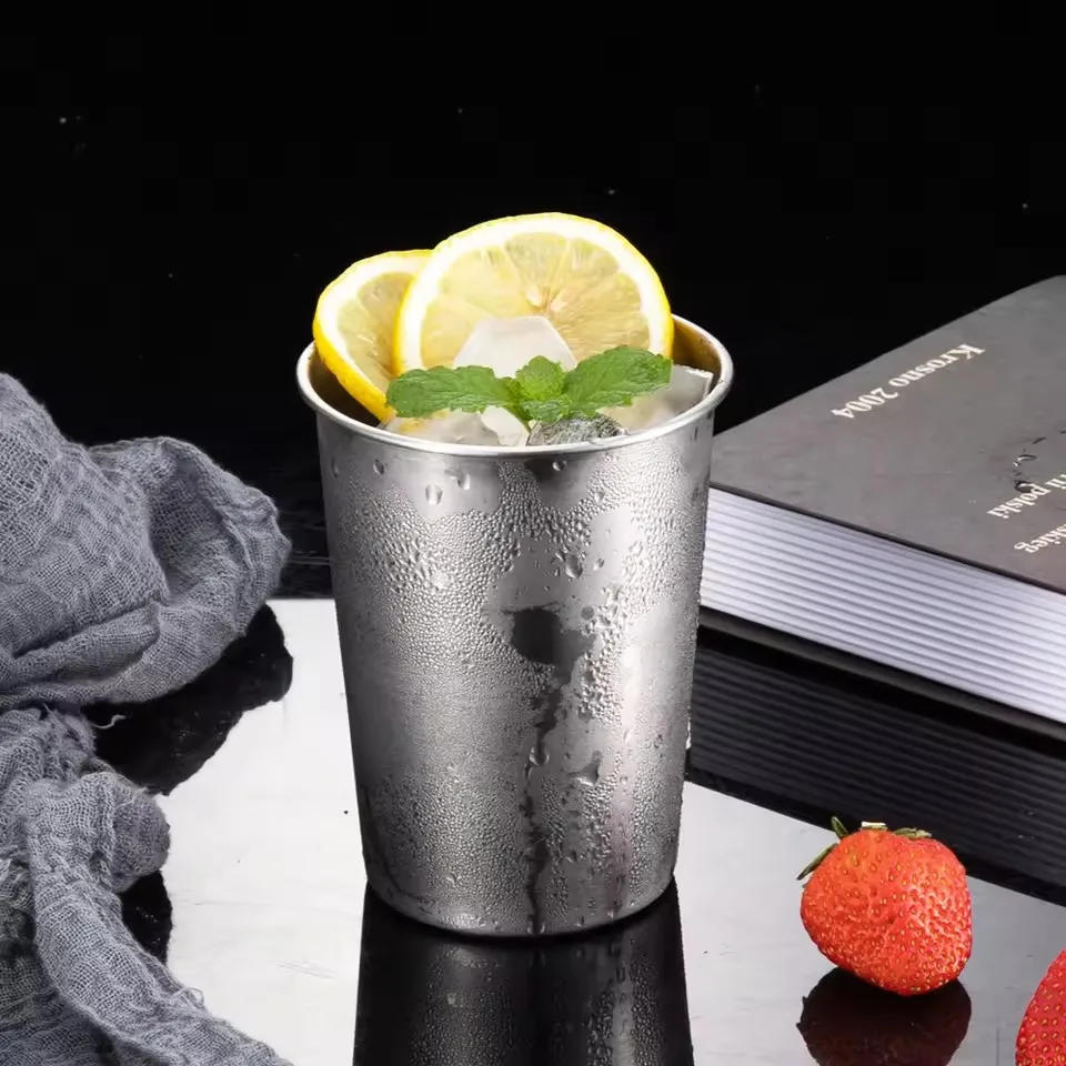 350/500ML Stainless Stee Beer Cup Household Metal Water Cups Stackable Coffee Tumbler Tea Milk Mugs Outdoor Camping Drinkware