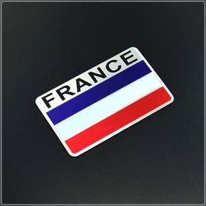 3D Aluminium Frankreich Flagge Emblem, Klebstoff Emblem, Decal Accessoires für Peugeot, Citroen, Renault, Auto -Styling 12 Hauptverkäufe Peugeot Emblem - №6