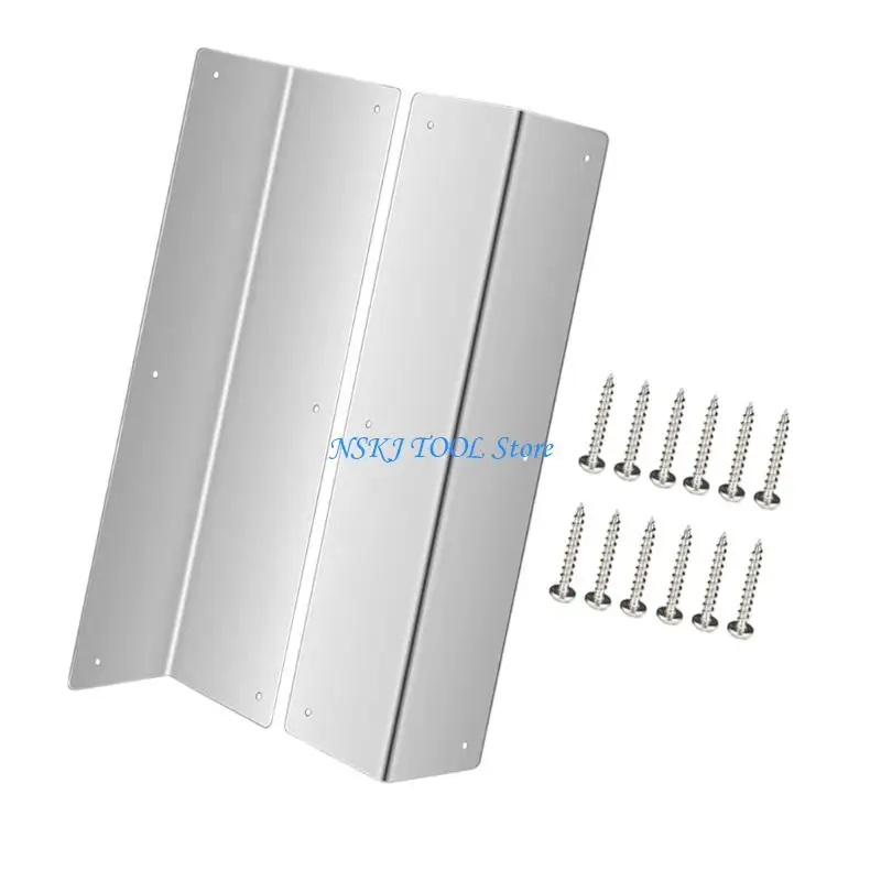 L8RC 2Pcs Rustproof Metal Corner Guard for Outdoor Wall Vinyls Siding Guards