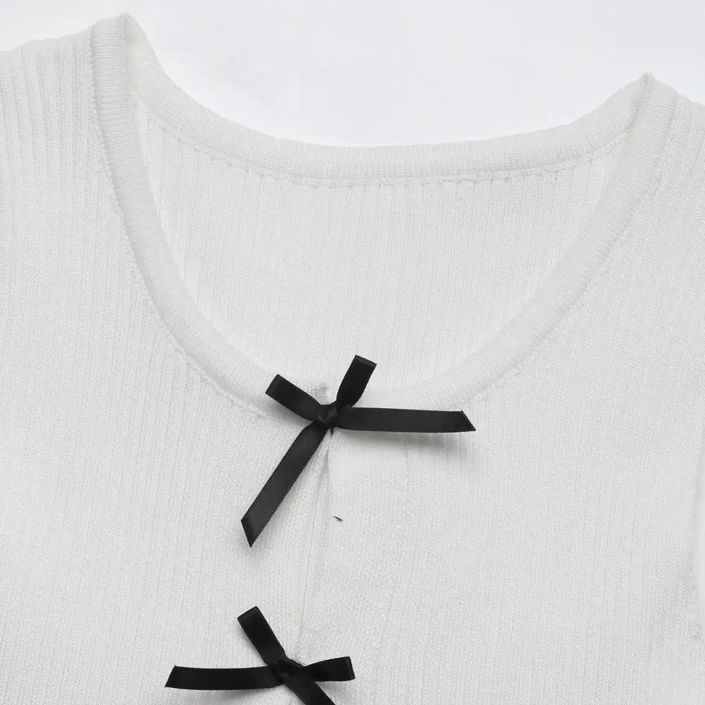 Casual Sexy Camisole Women Y2K Style Bowknot Patchwork Cut Out Slim Crop Top Summer Sleeveless Fashion Streetwear Vest