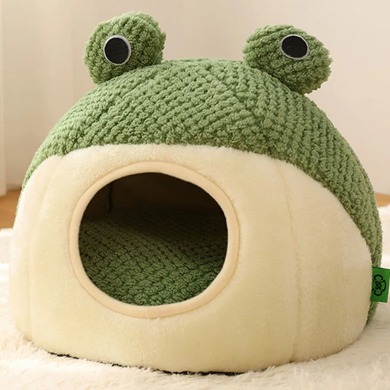 Autumn And Winter Comfortable And Warm Pet Nest Small Frog House Cat And Dog Thickened Bed Cat And Dog Universal Pet Supplies