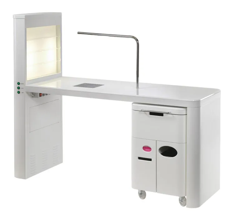 salon furniture nail table with vacuum