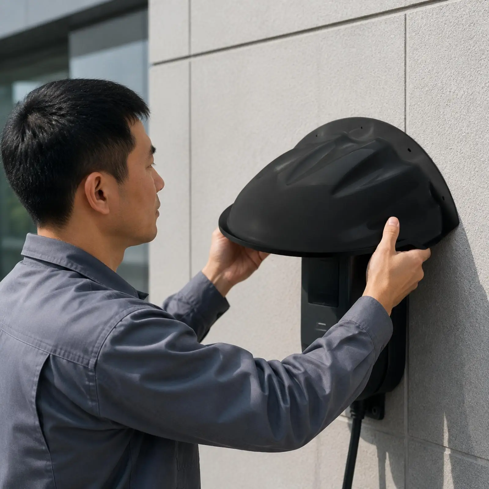 Dome Camera Cover with Mounting Holes | Reinforced Rib Construction, observation Camera Cover, for Building Exteriors