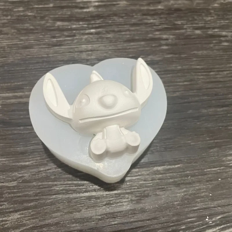 Disney Mickey Mouse Stitch Silicone Mould Cartoon Candle Mold DIY Handmade Soap Plaster Resin Molds Bakeware Cake Baking Tools